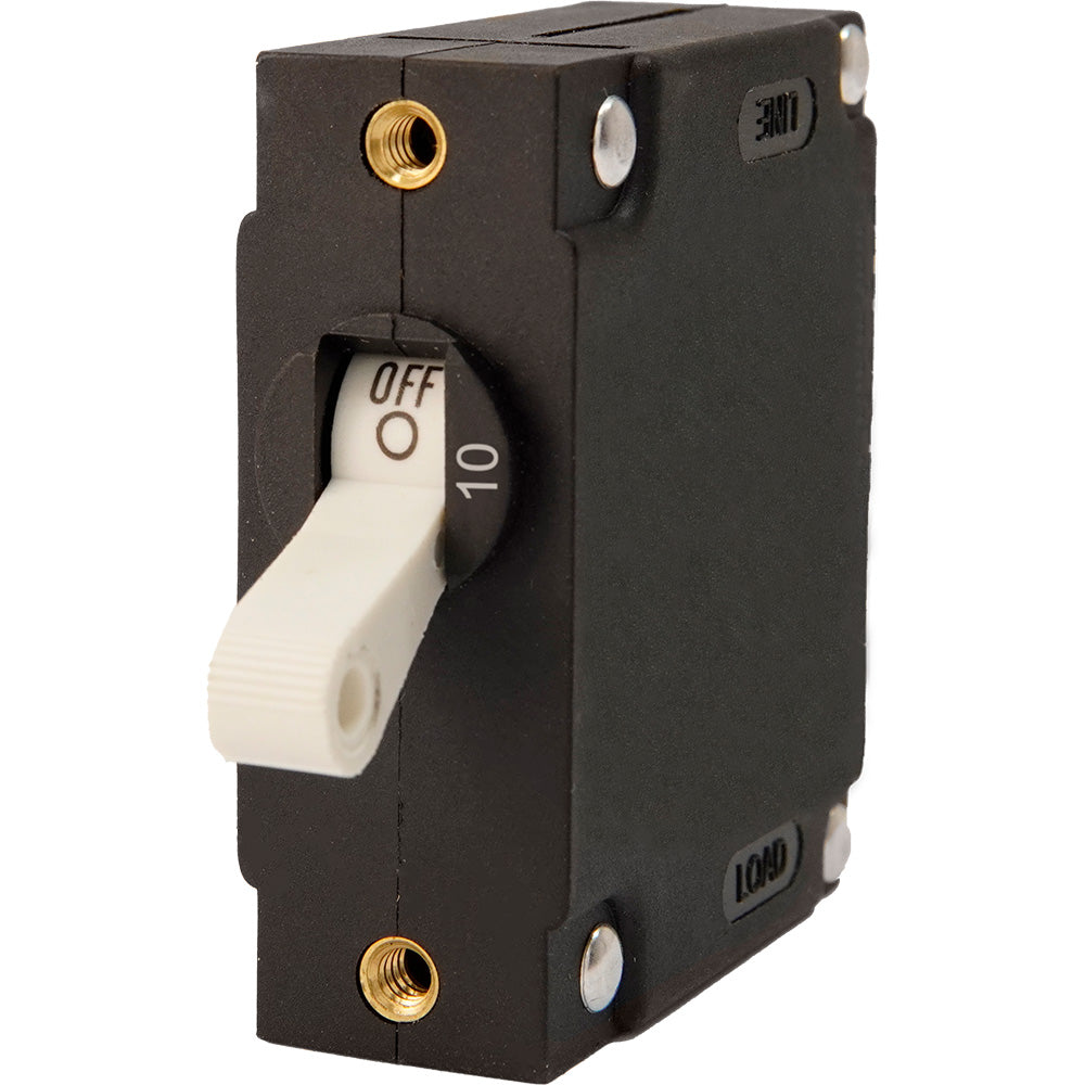 Egis A Series White Toggle Panel Mount Circuit Breaker Single Pole 10A 320110